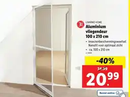 Lidl LIVARNO HOME Aluminium vliegendeur 100 x 210 cm aanbieding