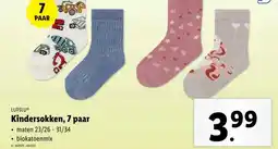 Lidl Kindersokken, 7 paar aanbieding