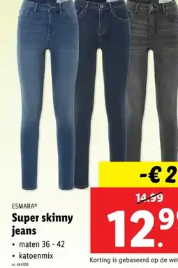 Lidl Super skinny jeans aanbieding