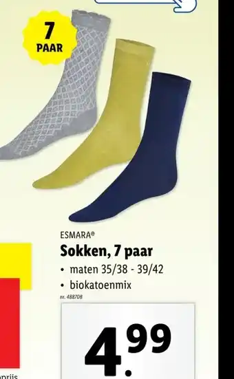 Lidl Sokken, 7 paar aanbieding