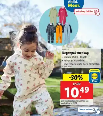 Lidl Regenpak met kap aanbieding