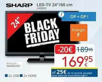 Eldi Sharp led-tv 24bb0e aanbieding
