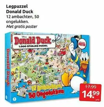 Boekenvoordeel Legpuzzel donald duck aanbieding