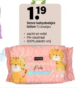 Wibra Sence babydoekjes lotion aanbieding