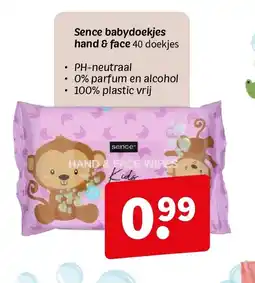 Wibra Sence babydoekjes hand & face aanbieding