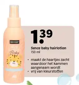 Wibra Sence baby hairlotion aanbieding