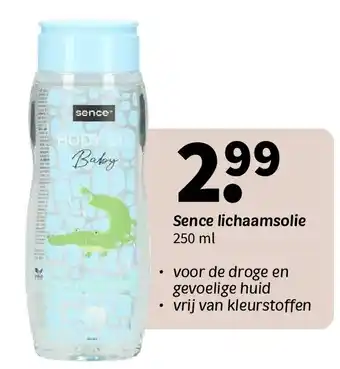 Wibra Sence lichaamsolie aanbieding