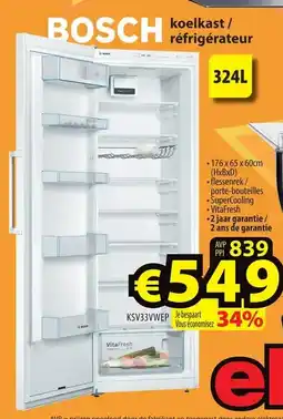 ElectroStock koelkast / réfrigérateur aanbieding