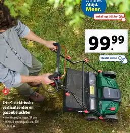 Lidl Parkside 2-in-1 elektrische verticuteerder en gazonbeluchter aanbieding