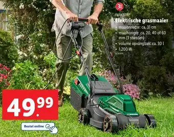 Lidl Parkside elektrische grasmaaier aanbieding