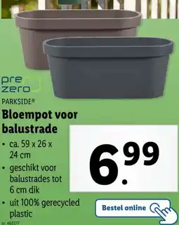 Lidl Parkside bloempot voor balustrade aanbieding