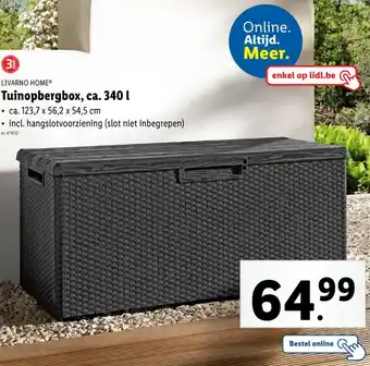 Lidl Livarno home tuinopbergbox aanbieding