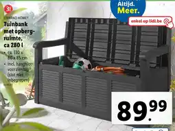 Lidl Livarno home tuinbank met opbergruimte aanbieding