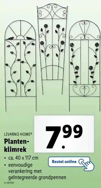 Lidl Livarno home plantenklimrek aanbieding