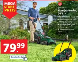 Lidl Parkside accugrasmaaier, 20V aanbieding