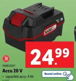 Lidl Parkside accu 20 v aanbieding