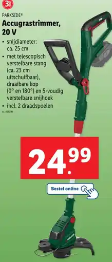 Lidl Parkside accugrastrimmer aanbieding