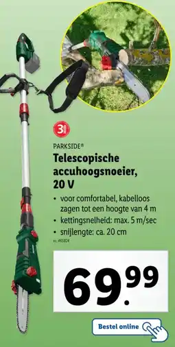 Lidl Parkside telescopische accuhoogsnoeier, 20V aanbieding