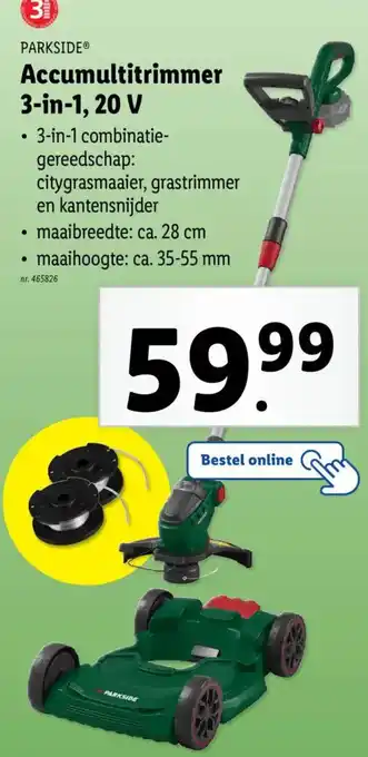 Lidl Parkside accumultitrimmer 3-in-1 aanbieding