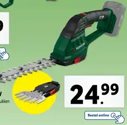 Lidl Parkside 2-in-1 accugras- en struikschaar, 20 v aanbieding