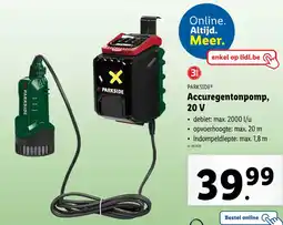 Lidl Parkside accuregentonpomp, aanbieding