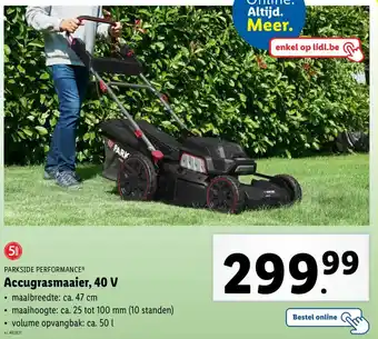 Lidl Parkside performance accugrasmaaier aanbieding