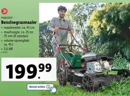 Lidl Parkside benzinegrasmaaier aanbieding