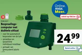 Lidl Parkside besproeiings- computer met dubbele uitlaat aanbieding