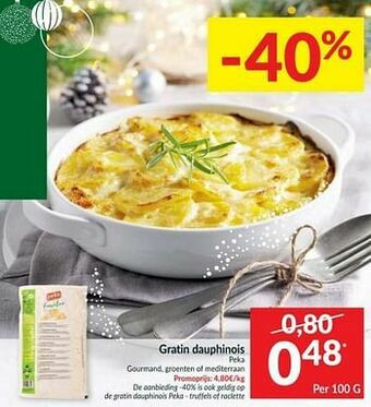 Intermarché Gratin dauphinois peka gourmand groenten of mediterraan aanbieding
