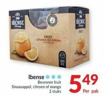 Ibense bevroren fruit sinaasappel citroen of mango