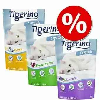 6x5L Gemengd Probeerpakket Tigerino Crystals Kattenbakvulling