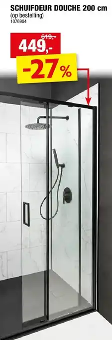 Hubo SCHUIFDEUR DOUCHE 200 cm aanbieding