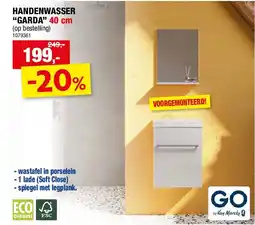 Hubo HANDENWASSER “GARDA” 40 cm aanbieding