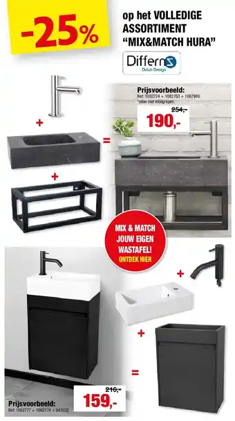 Hubo op het VOLLEDIGE ASSORTIMENT “MIX&MATCH HURA” aanbieding