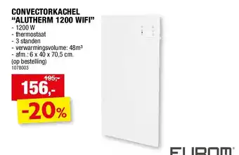 Hubo CONVECTORKACHEL “ALUTHERM 1200 WIFI” aanbieding