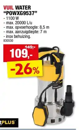 Hubo VUIL WATER “POWXG9537” aanbieding