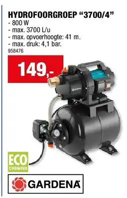 Hubo HYDROFOORGROEP “3700/4” aanbieding