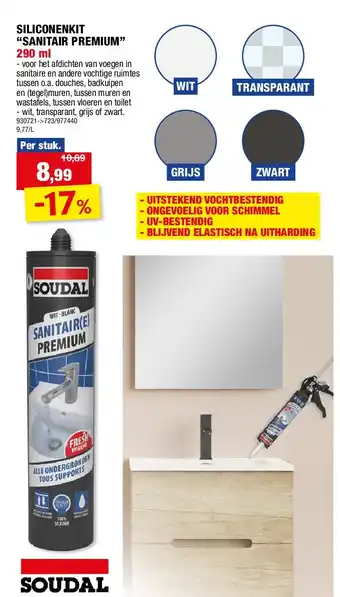 Hubo SILICONENKIT “SANITAIR PREMIUM” aanbieding