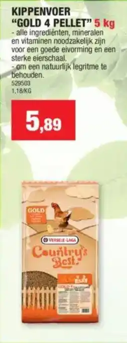 Hubo Kippenvoer "gold 4 pellet" aanbieding