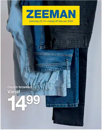 Zeeman Denim broeken aanbieding