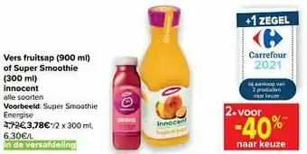 Carrefour Super smoothie energise aanbieding