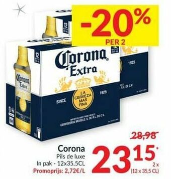 Intermarché Corona pils de luxe aanbieding