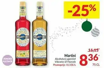 Martini alcoholvrij aperitief vibrante of floreale