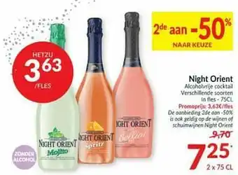 Intermarché Night orient alcoholvrije cocktail aanbieding