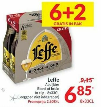 Intermarché Leffe abdijbier blond of bruin aanbieding
