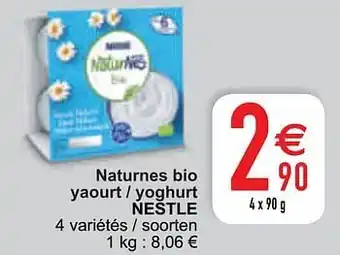 Cora Naturnes bio yaourt - yoghurt nestle 90g aanbieding
