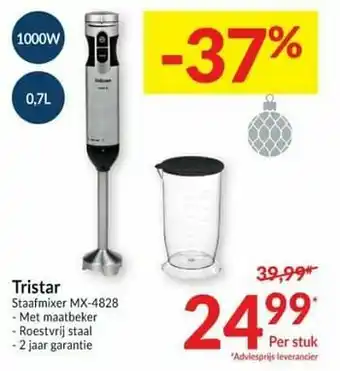 Intermarché Tristar staafmixer mx-4828 aanbieding