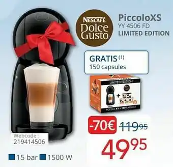 Eldi Krups nescafe piccoloxs yy 4506 fd limited edition aanbieding
