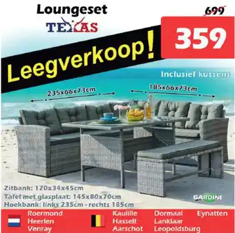 iTEK Loungeset Texas aanbieding