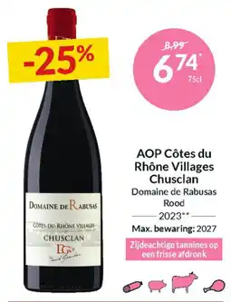 Intermarché AOP Côtes du Rhône Villages Chusclan aanbieding